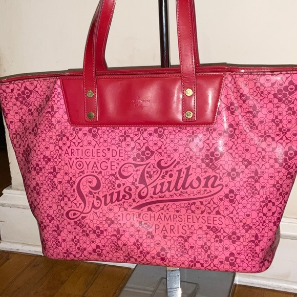 Louis Vuitton Handbags - Louis Vuitton Pink Cosmo Blossom Tote Bag by Takashi Murakami Rare( EUC)